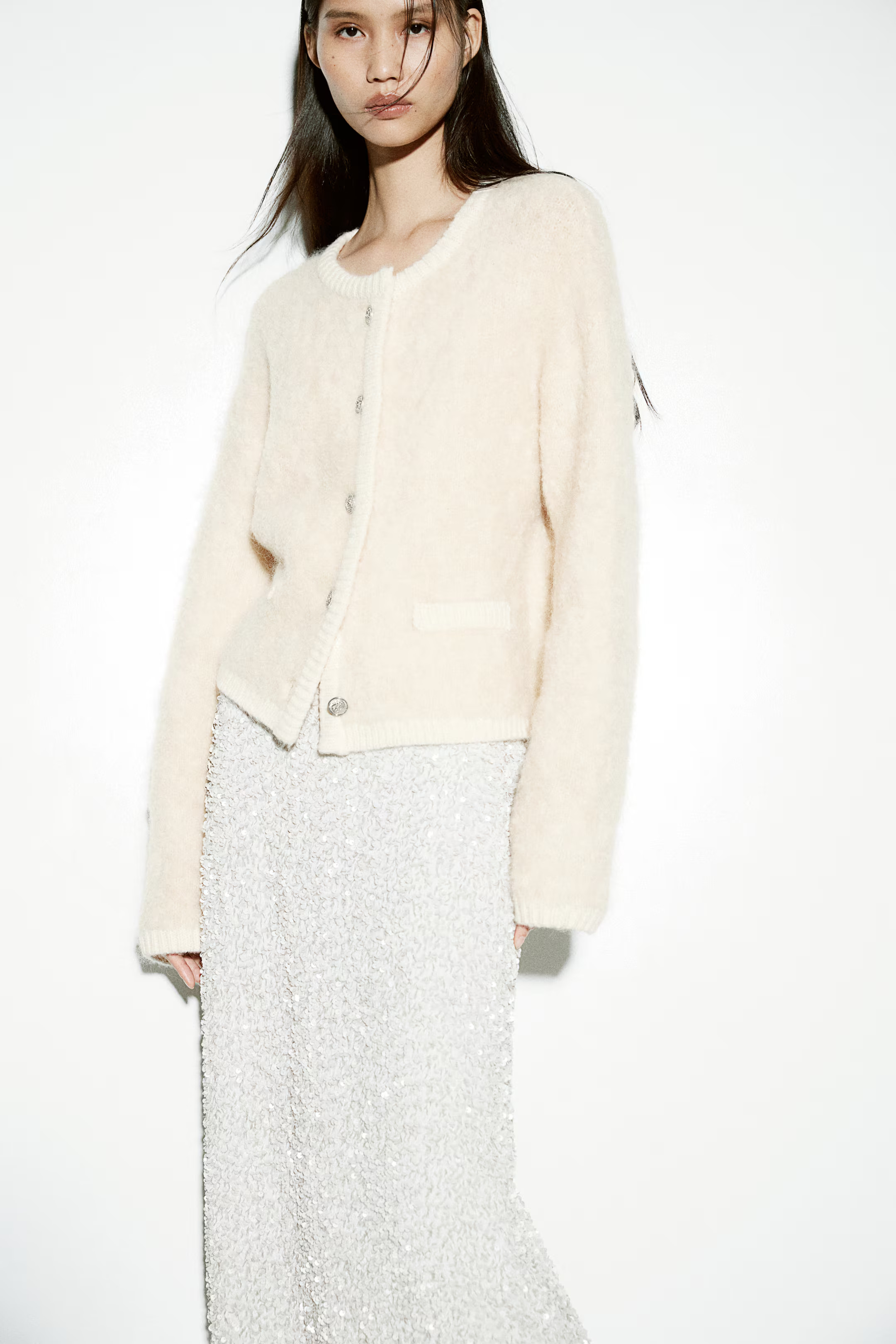 Wool-Blend Bouclé Cardigan | H&M (US + CA)