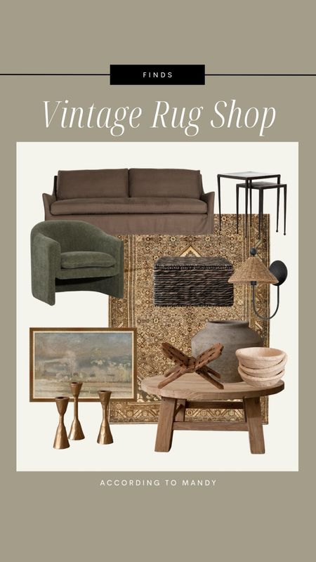 Vintage Rug Shop finds + faves!

home decor, earthy home decor, basket, coffee table, rug, sconce, wicker sconce, woven sconce, brown couch, velvet accent chair, art, candle holders, vase, bowls, home decor finds, decor finds, furniture finds, trending home finds , neutral home decor 

#LTKHome #LTKStyleTip