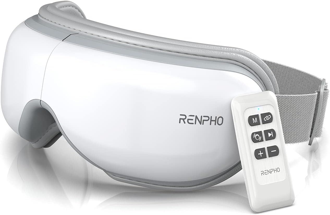 RENPHO Eye Massager with Heat and Vibration, Remote Control, Compression Bluetooth Music Temple E... | Amazon (US)