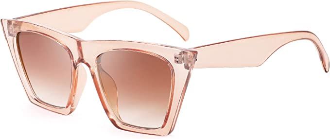 FEISEDY Vintage Square Cat Eye Sunglasses Women Trendy Retro Cateye Sunglasses B2473 | Amazon (US)