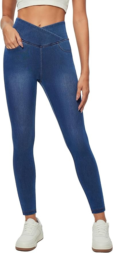 IUGA Women Jeans High Waisted Stretchy Jeans Jeggings for Women Pull on Skinny Jean with Pockets ... | Amazon (US)
