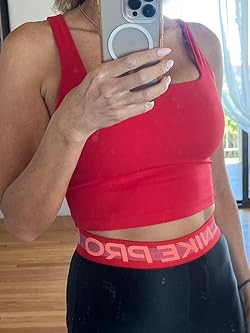 CRZ YOGA Butterluxe Womens Square Neck Longline Sports Bra - Workout Crop Tank Tops Padded with B... | Amazon (US)