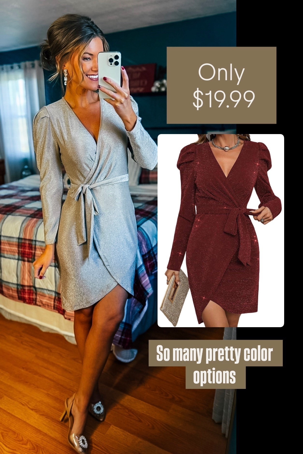 Dress only $19.99. Perfect for a holiday party. Wearing medium 

#LTKHoliday