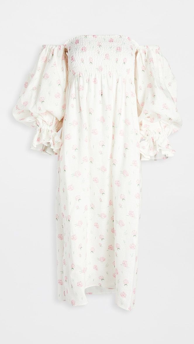 Atlanta Linen Dress in Roses | Shopbop