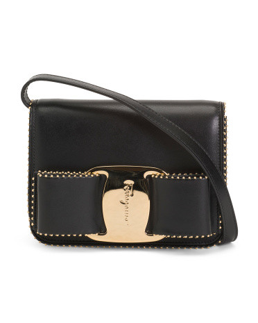 Made In Italy Leather Signature Vara Bow Mini Crossbody | TJ Maxx