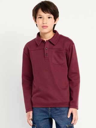 Long-Sleeve Cozy-Knit Polo Sweater for Boys | Old Navy (US)