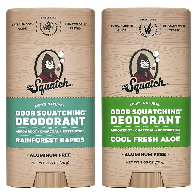Dr. Squatch Natural Deodorant for Men – Odor-Squatching Men's Deodorant Aluminum Free - Rainfor... | Amazon (US)