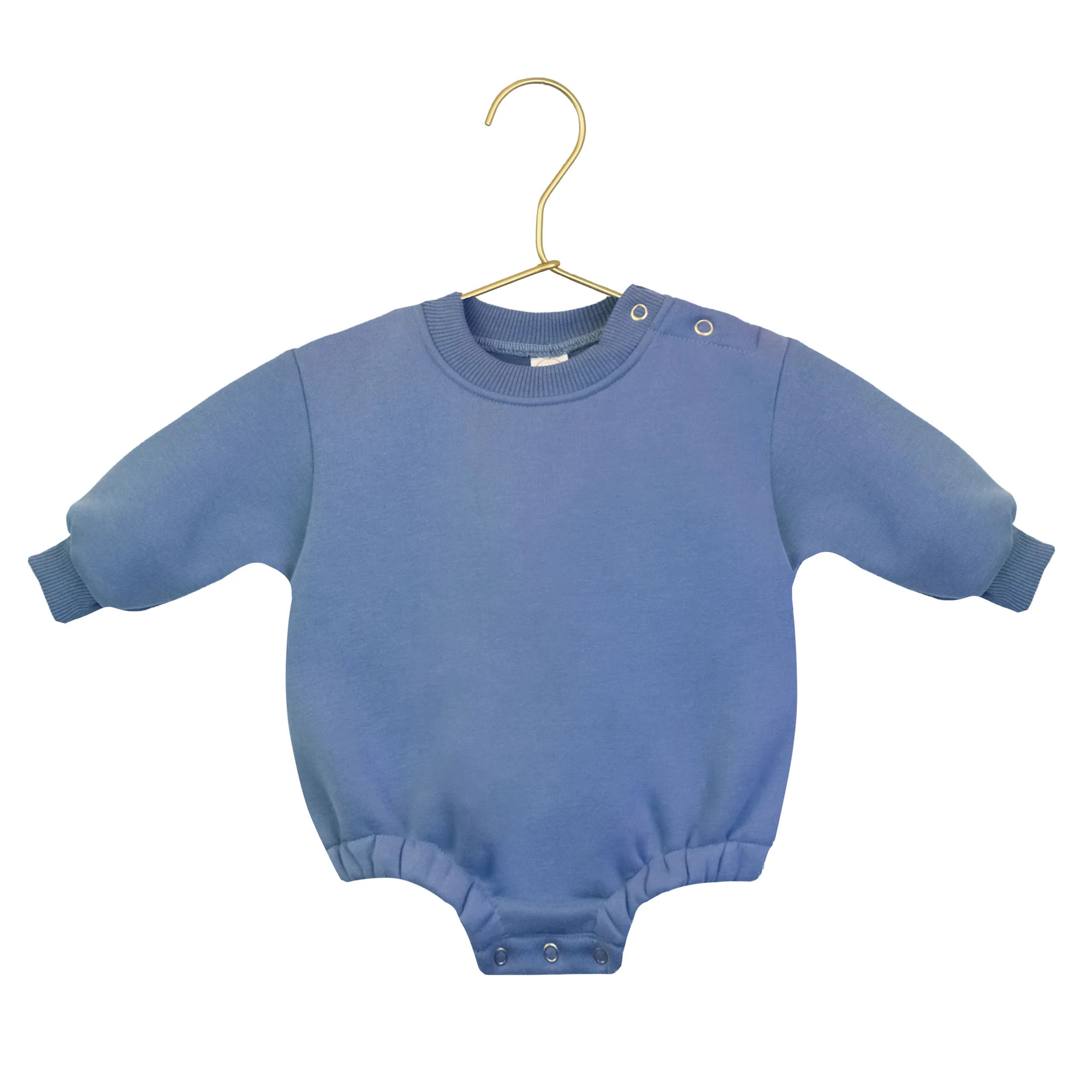 Sweatshirt Romper - Cadet | Lou Lou & Company