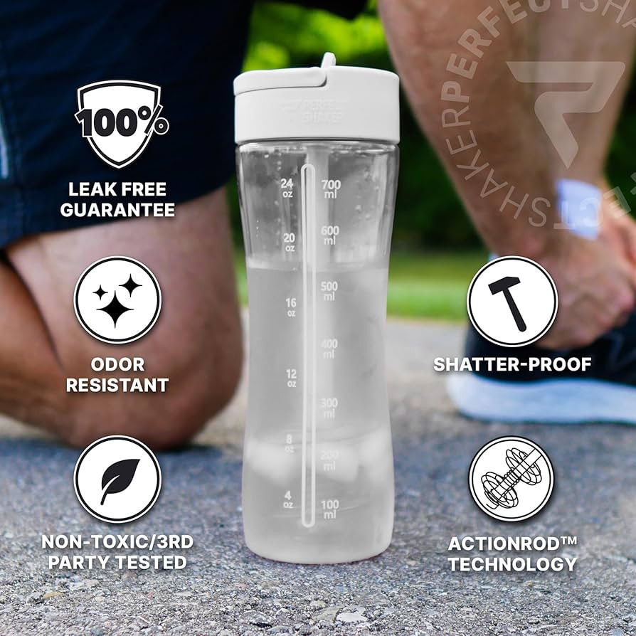 PerfectShaker Luma Series Tritan Shaker Bottle with Built-In Straw & Measurement Scale \u2013 28o... | Amazon (US)