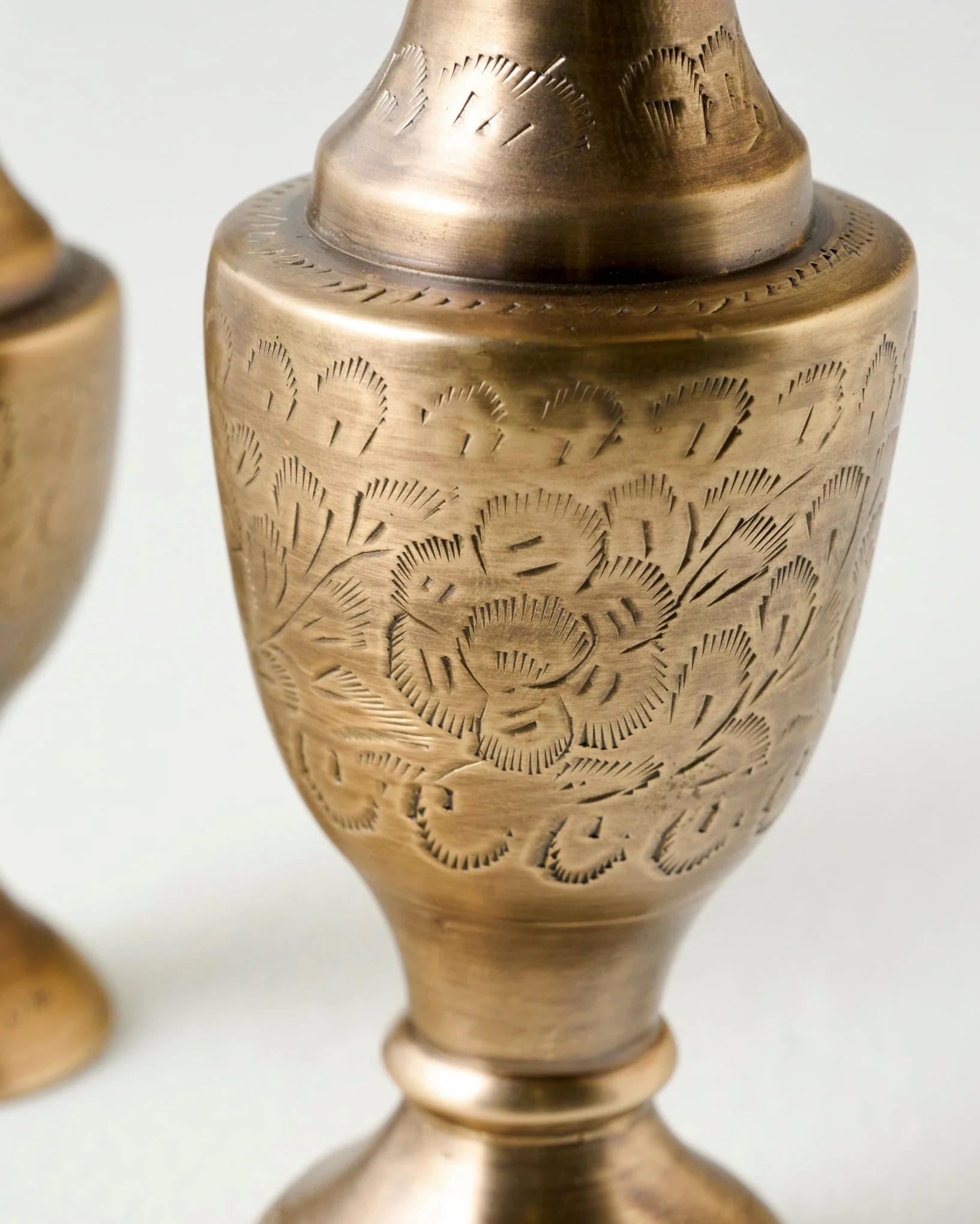 Callin Etched Brass Bud Vase | Magnolia