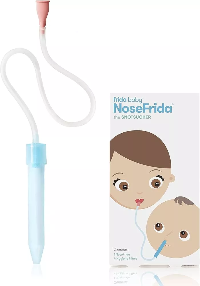  Frida Baby NoseFrida Saline Mist  Baby Saline Nasal Spray to  Soften Nasal Passages for Use Before NoseFrida The SnotSucker, 3.4 fl.oz. :  Health & Household