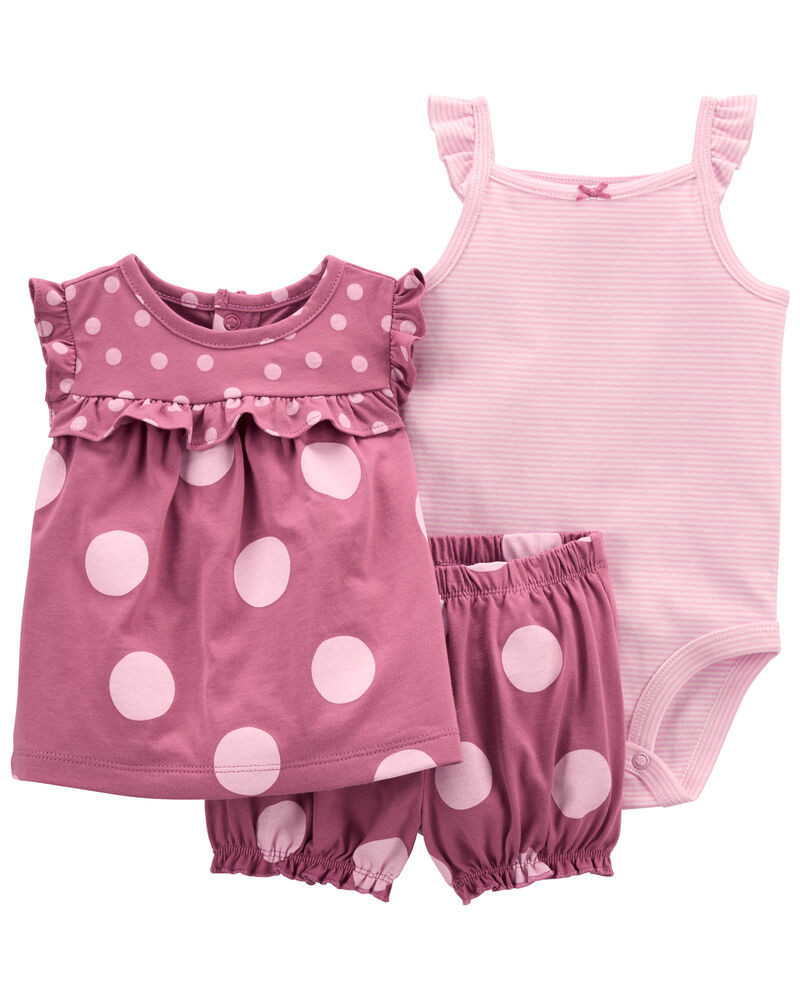 3-Piece Polka Dot Little Short Set | Carter's