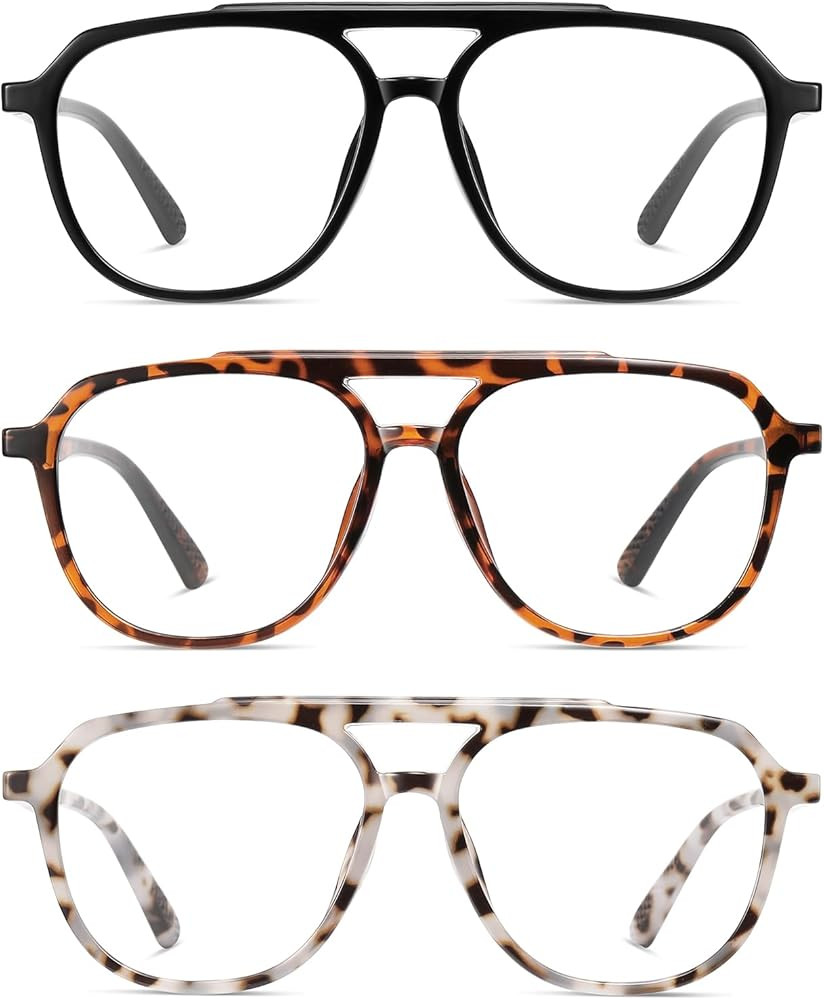 Aviator Reading Glasses for Women Men Oversized Blue Light Blocking Computer Reader Designer Larg... | Amazon (US)