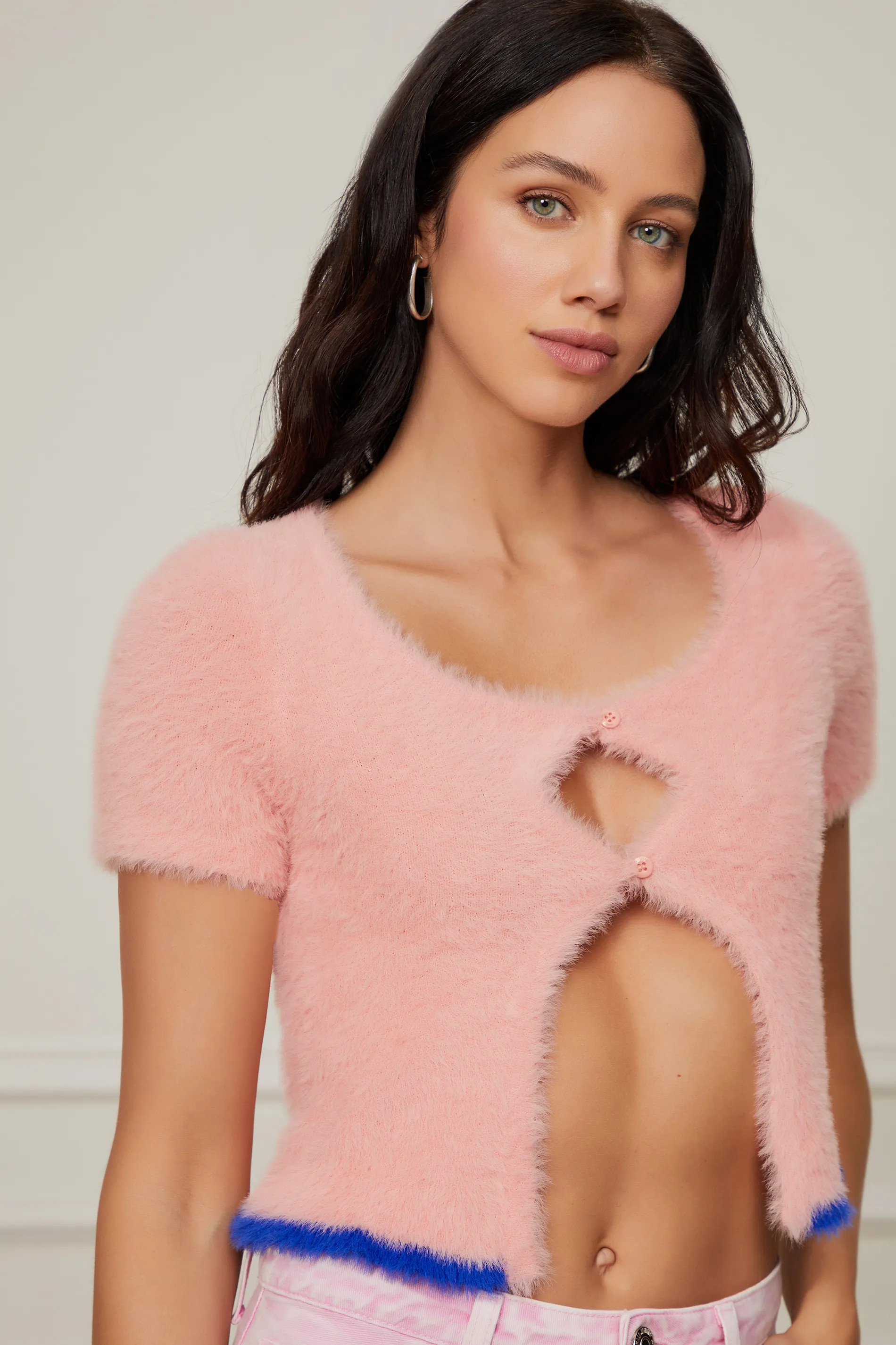 Cardigan De Tricot Manga Curta | OffPremium (BR)