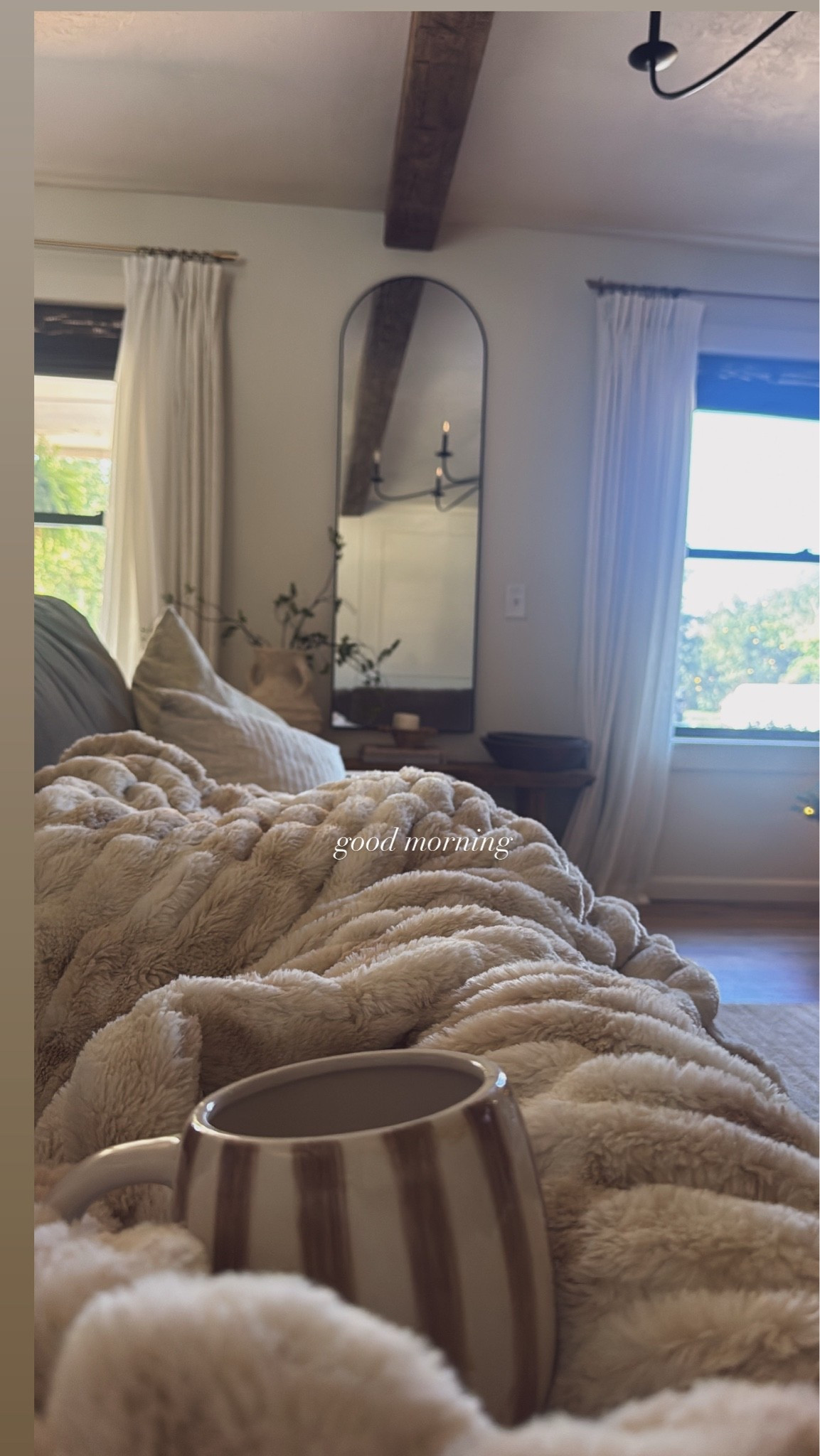 Saturday morning cozy on the couch. Still love my brown velvet sectional from @Ashley — also use my lola blanket every single morning! Code KRISTINAE saves 35% on Lola blankets!

#LTKHome #LTKselfcare #LTKdayinmylife