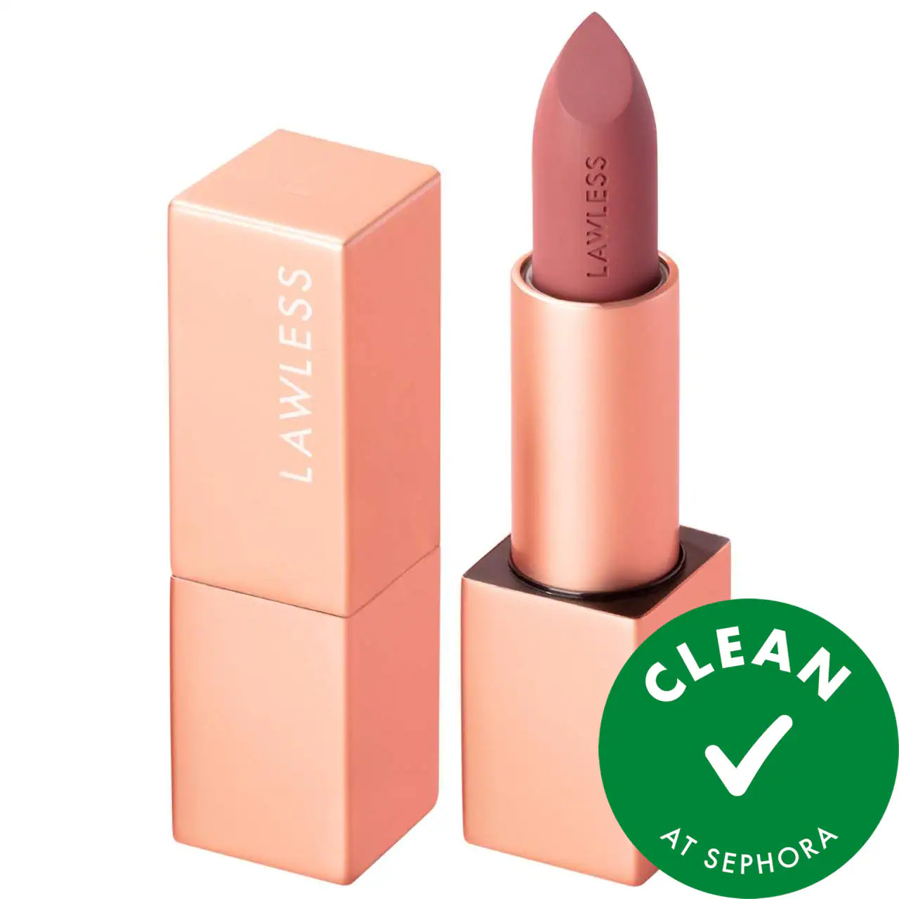 LAWLESS Forget the Filler Lip-Plumping Line-Smoothing Satin Cream Lipstick Minx 0.1 oz / 3.7 g | Sephora (US)