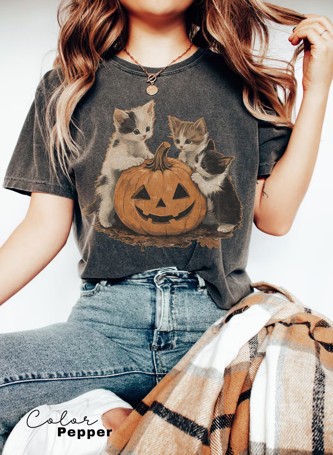 Vintage 90s Cat Halloween Shirt, Retro Halloween Shirt, Spooky Season Tee, Pumpkin Shirt, Cat Lov... | Etsy (US)