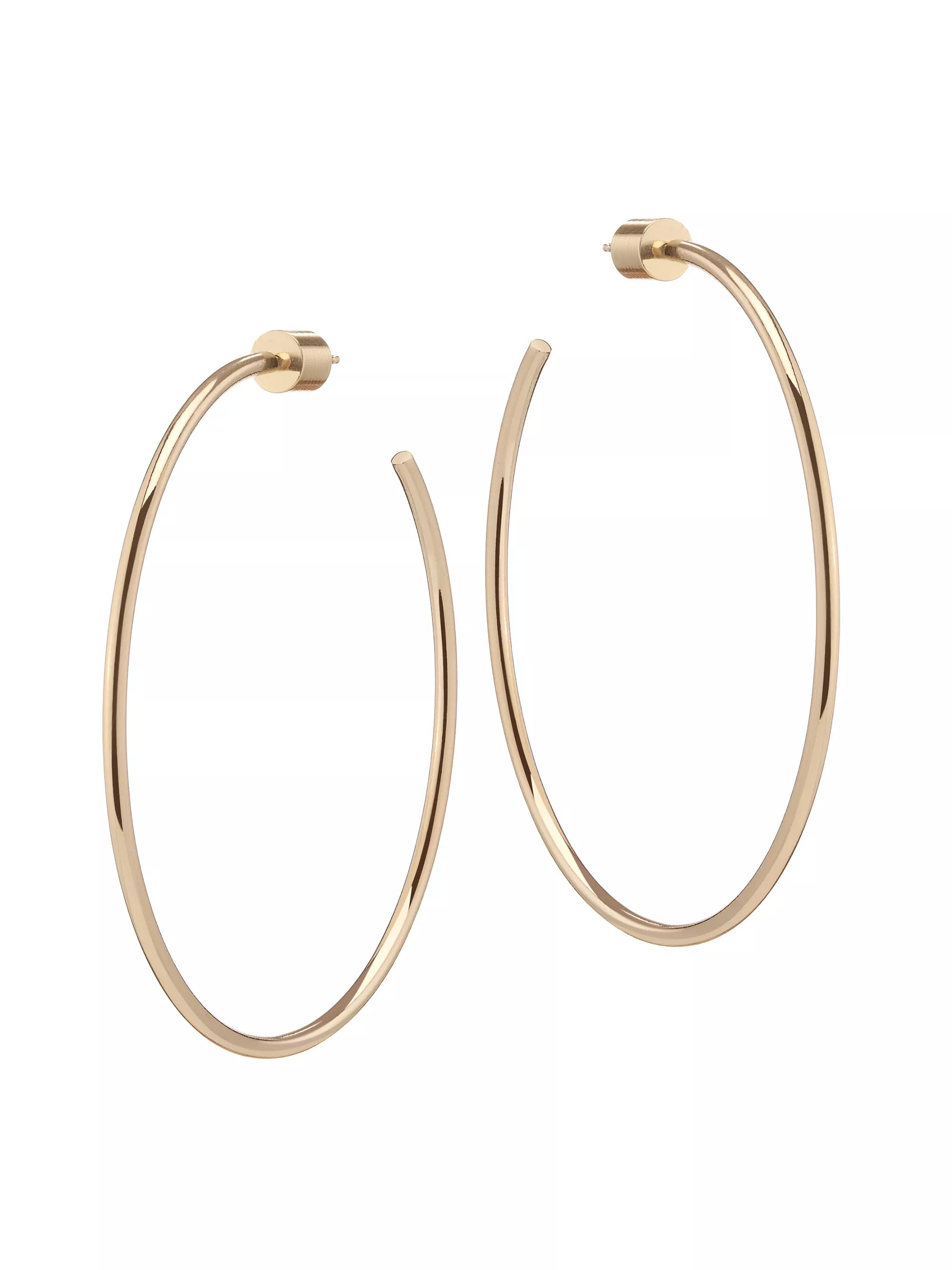 Thread 10K-Gold-Plated Hoop Earrings | Saks Fifth Avenue