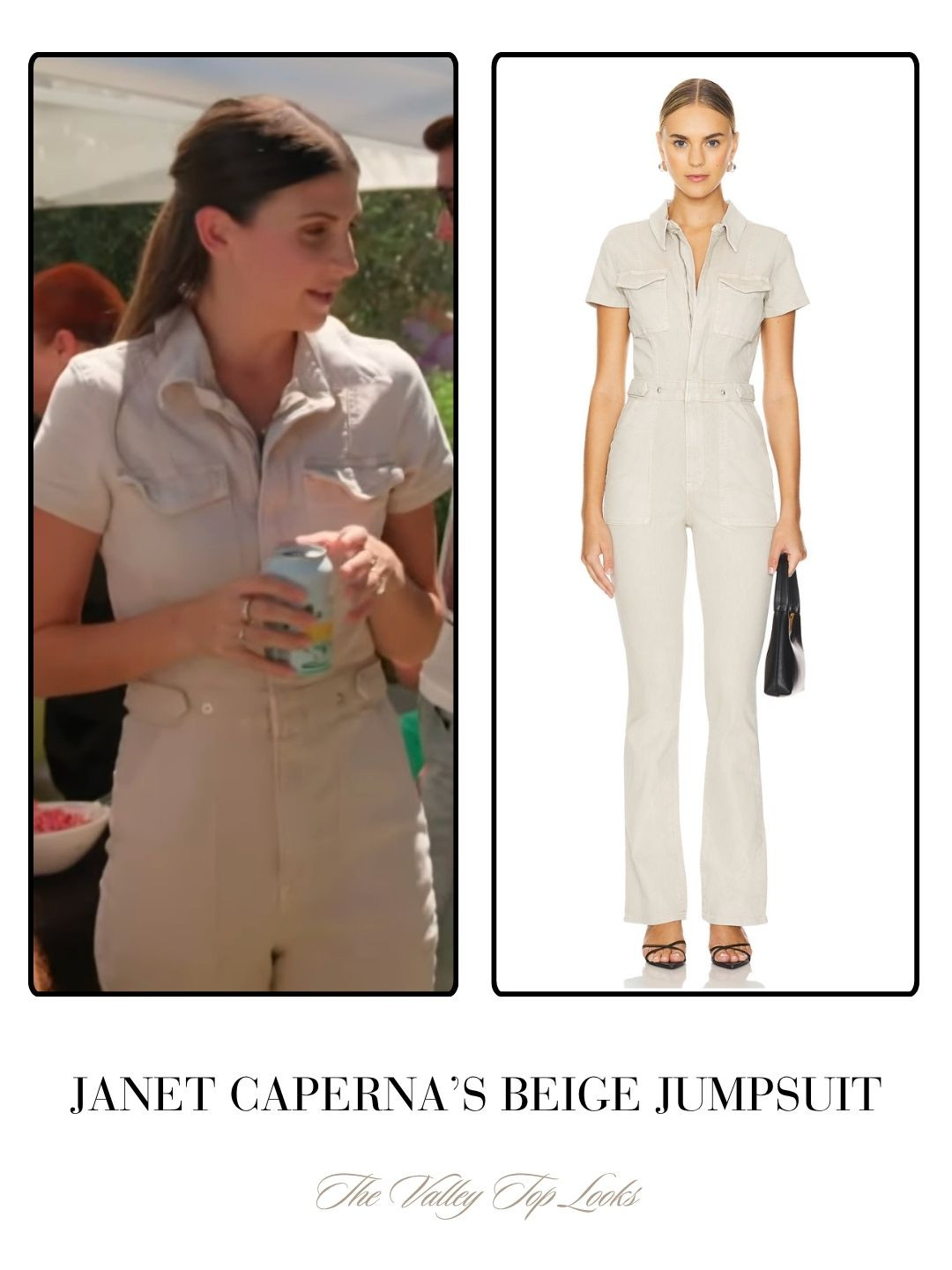 Janet Caperna's Beige Jumpsuit on The Valley Season 3 Episode 2  

 