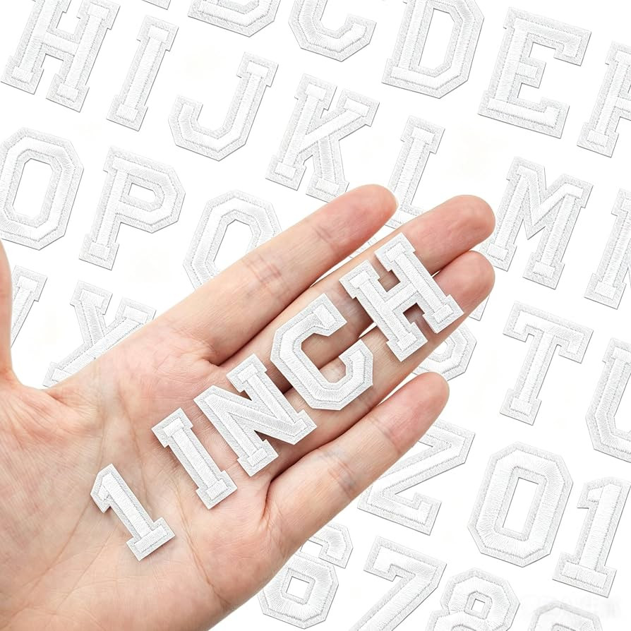108PCS Iron on Letters and Numbers 1 inch Small Embroidered Letter Patches, A-Z & 0-9 Alphabet Ap... | Amazon (US)