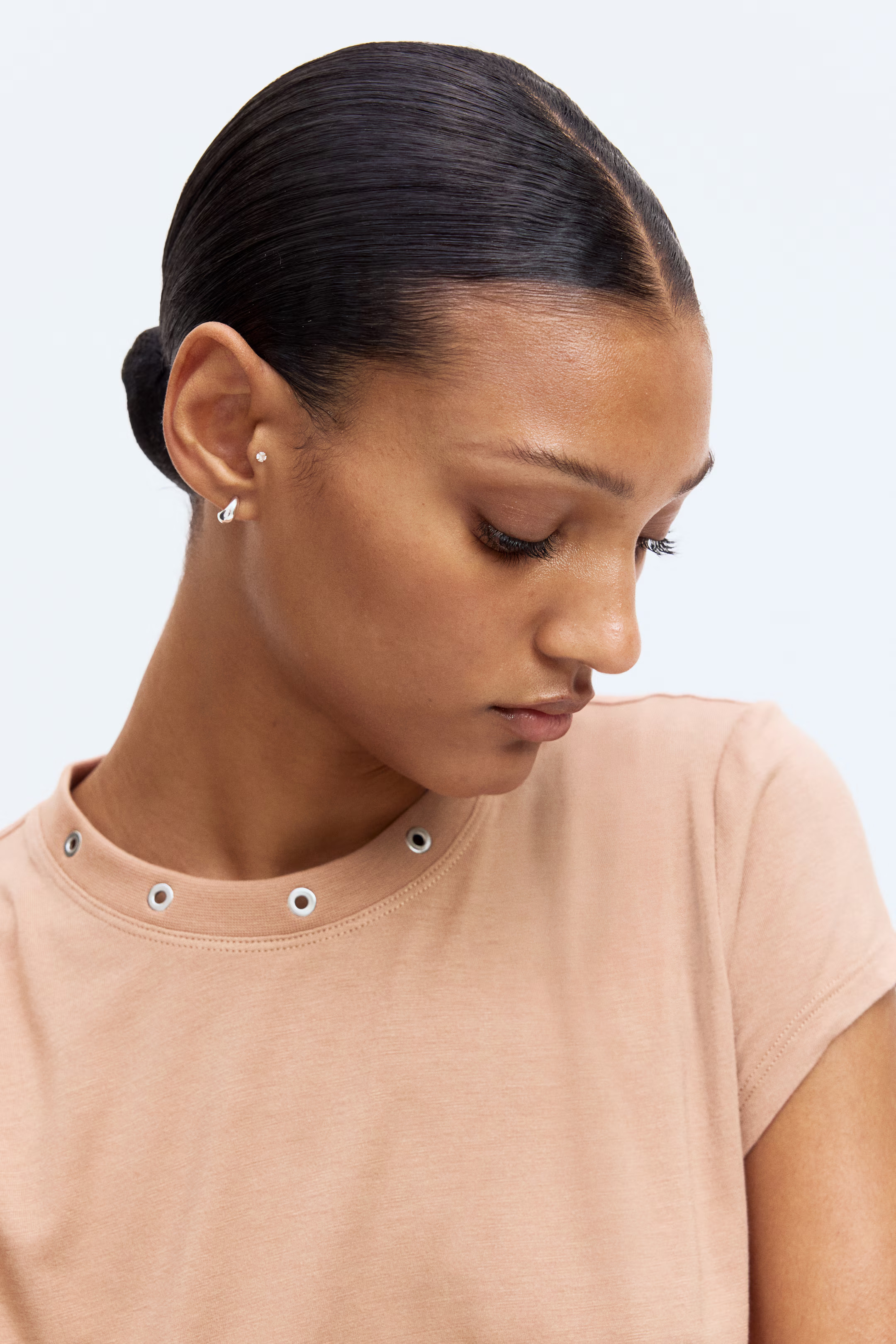 Metal-Detail T-Shirt | H&M (US + CA)