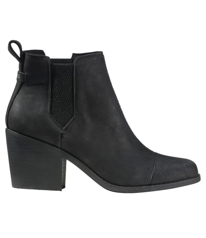 Women's TOMS Everly Chelsea Boots, Nubuck Black 8.5(B), Leather | L.L. Bean