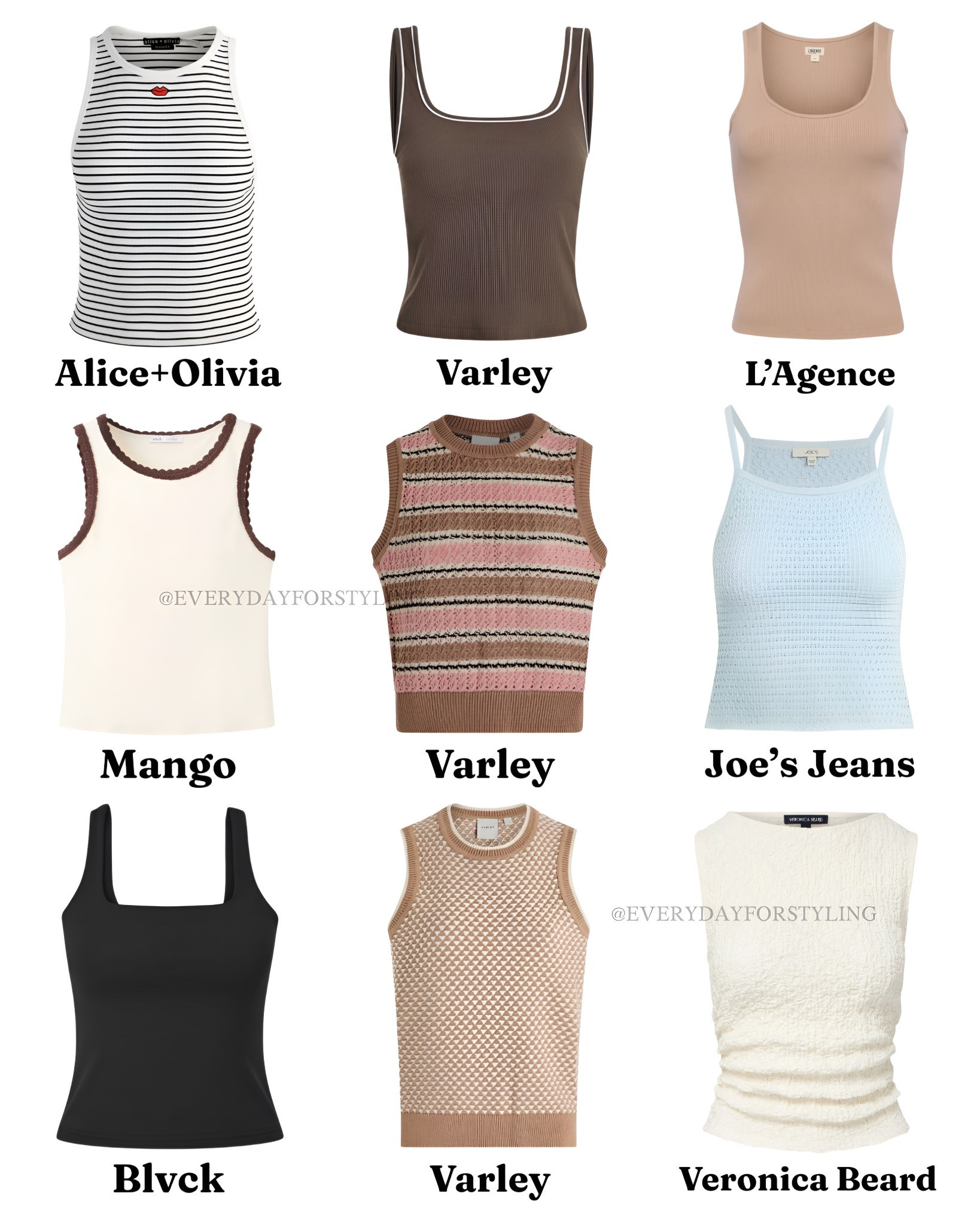 The only 9 tanks you need this summer 🤍 

summer tank tops, knit vest outfit, crochet top styling, quiet luxury summer, elevated basics women, summer outfit ideas, tank top edit, affordable luxury fashion, summer wardrobe essentials, ribbed tank top outfit, striped tank top women, elevated casual outfits, summer fashion 2026, capsule wardrobe tanks, chic summer basics, everydayforstyling 

#SummerTankEdit, #QuietLuxurySummer, #ElevatedBasics, #KnitVestStyling, #SummerCapsuleWardrobe 

#LTKootd #LTKSeasonal #LTKTravel