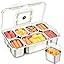 Snackle Box Container, Stainless Steel Divided Serving Tray with Lid and Handle, Large Snack Tray... | Amazon (US)