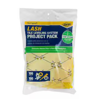 QEP LASH Tile Leveling System Project Pack - 100 1/16 in. Leveling Clips and 100 Wedges (200-Piec... | The Home Depot