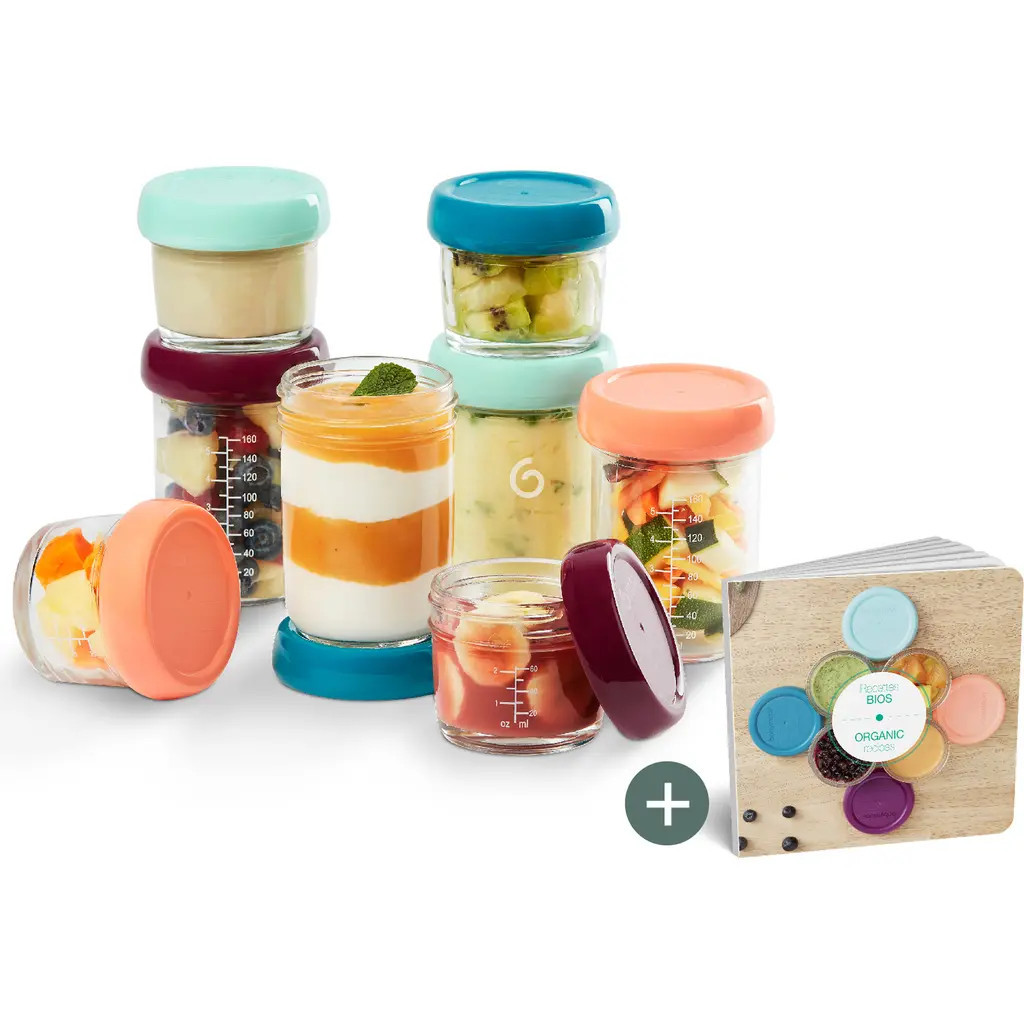 Babymoov Babybols 4 4-Ounce & 4 8-Ounce Glass Jar Baby Food Storage Container Set in Multi at Nordstrom | Nordstrom