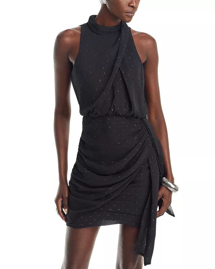 AQUA Metallic Draped Mini Dress - 100% Exclusive Back to results -  Women - Bloomingdale's | Bloomingdale's (US)