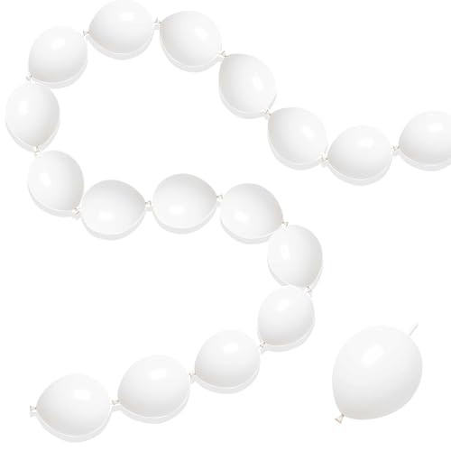 100 Pcs Quick Link Balloons White 6 inch, Latex Linking Balloons for Balloon Wall/Arches/Chains, Birthday Party Wedding Anniversary Graduation Arch Party Decor (white) | Amazon (US)