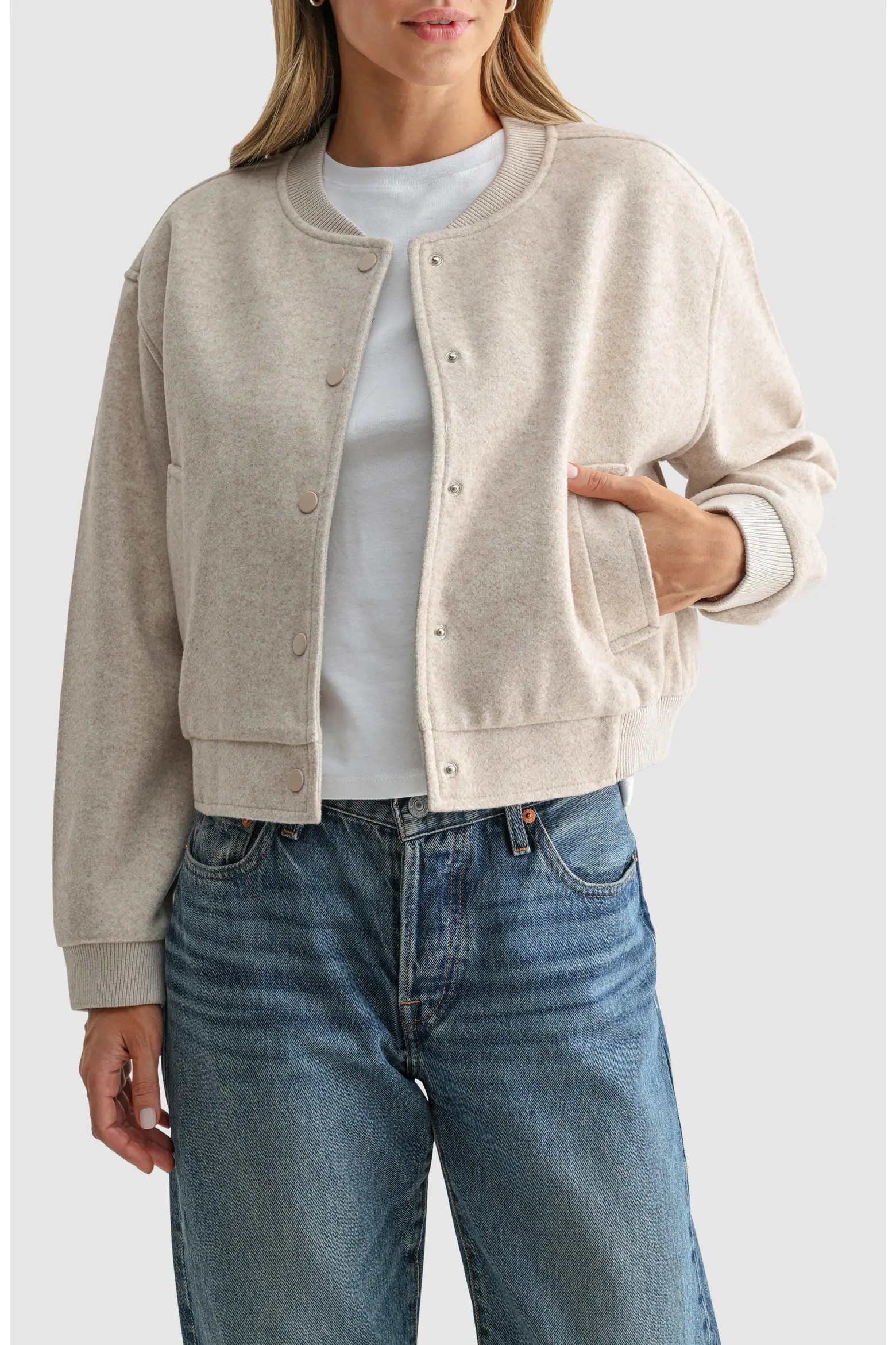 All in Favor Snap-Front Bomber Jacket (Women) | Nordstrom | Nordstrom