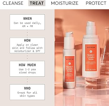 Naturium Vitamin C Complex Face Serum | With Hyaluronic Acid & Vitamin E, For Most Skin Types | 1... | Amazon (CA)