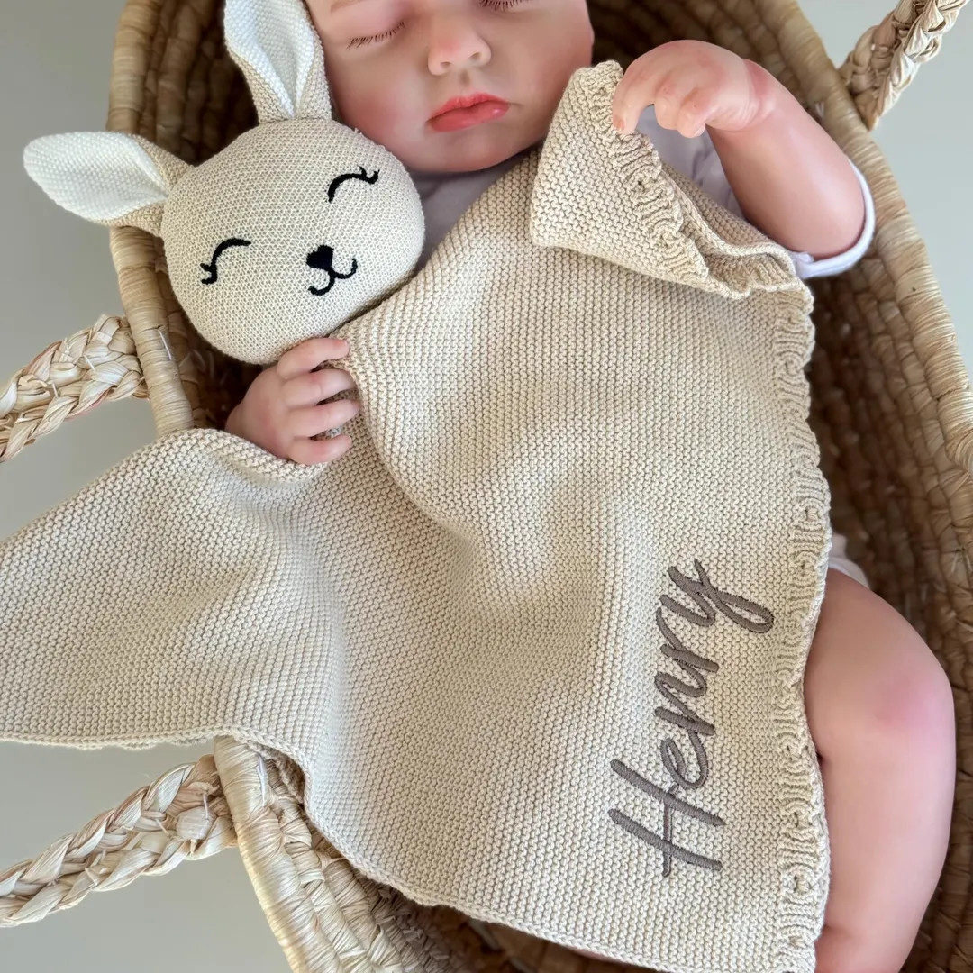 Personalized Baby Shower Gift | Bunny Lovey With Name - Etsy | Etsy (Global)