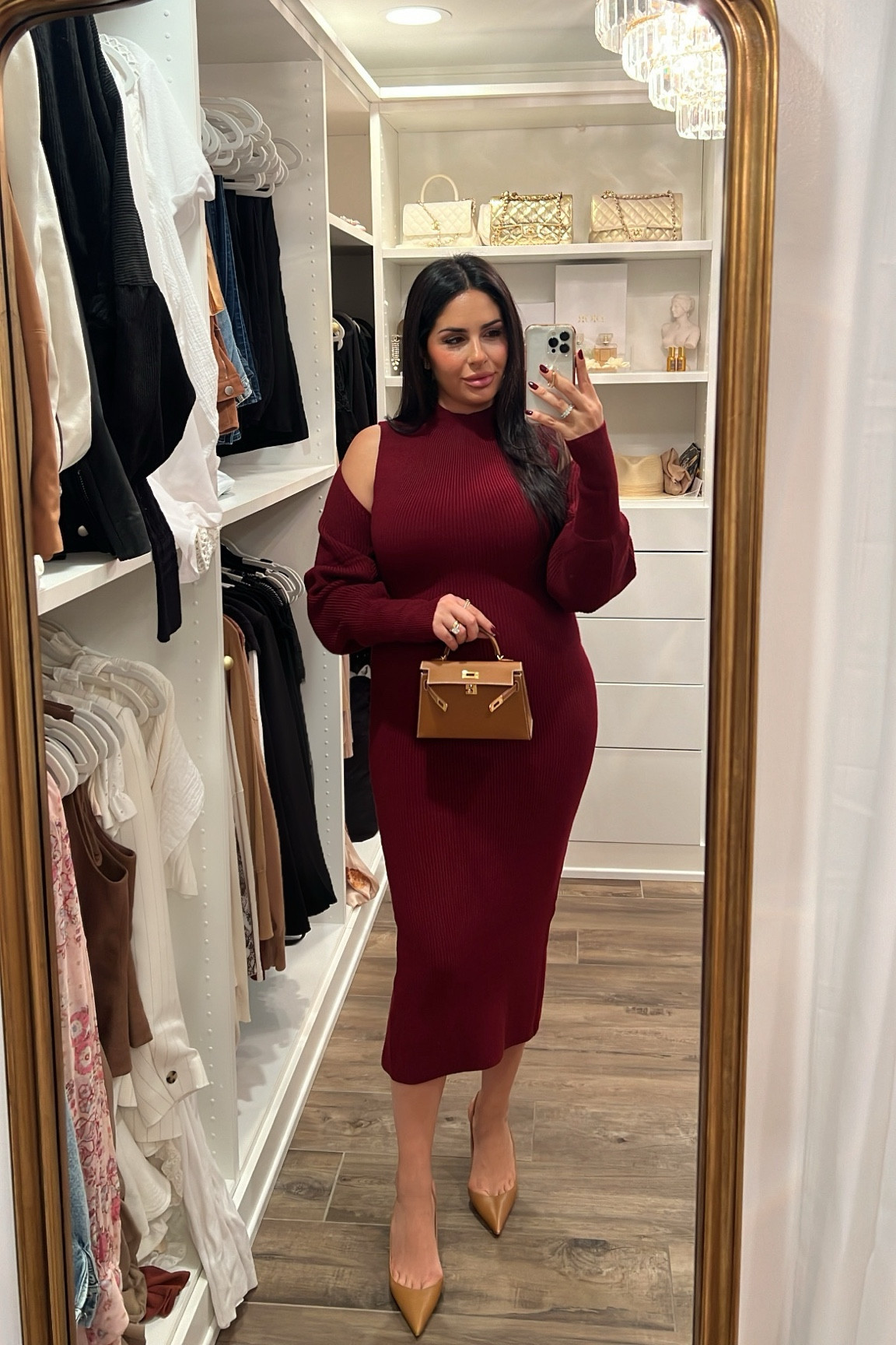 Fall sweater dress and matching sweater. Sweater and dress set. Wine color dress 🍷 

#LTKSeasonal #LTKHoliday