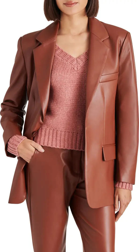 Imaan Faux Leather Blazer | Nordstrom