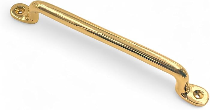 Unlacquered Solid Brass Cabinet Handle | Handmade & Solid Brass | Heavy Duty | Modern Serene Styl... | Amazon (US)