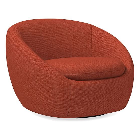 Cozy Chair, Basket Slub, Chili, Poly | West Elm (US)