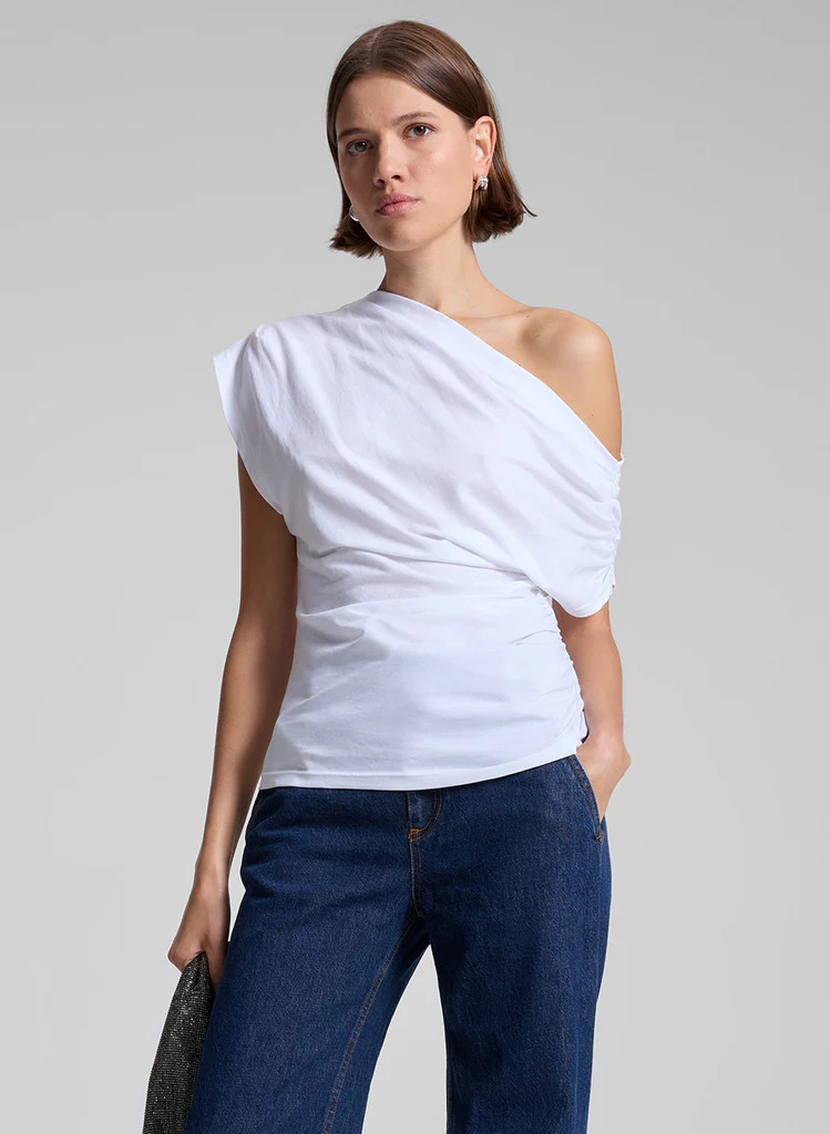 Alice Cotton One Shoulder Tee | A.L.C