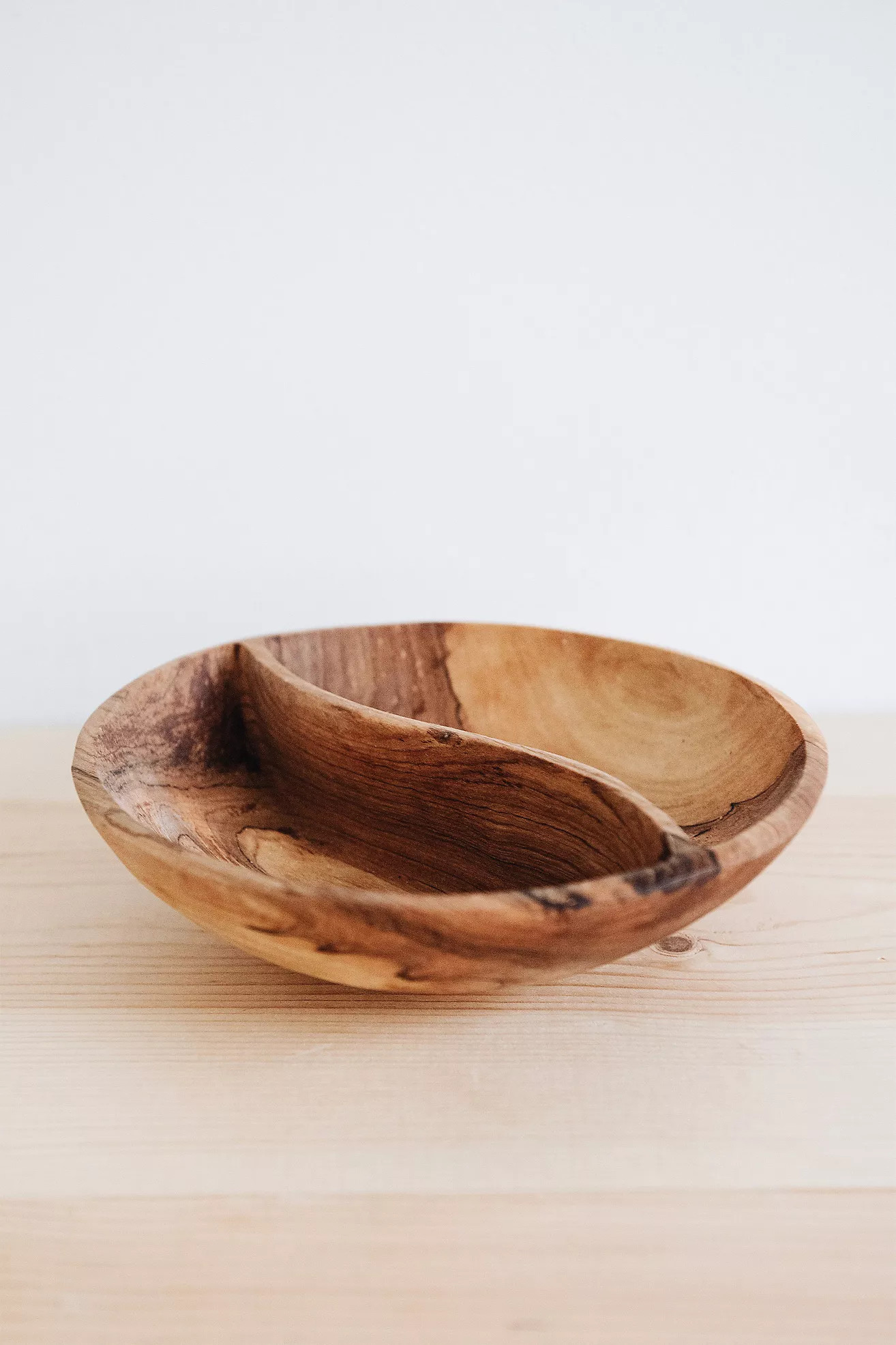 Connected Goods Hand Carved Olive Wood Split Serving Bowl | Anthropologie (US)