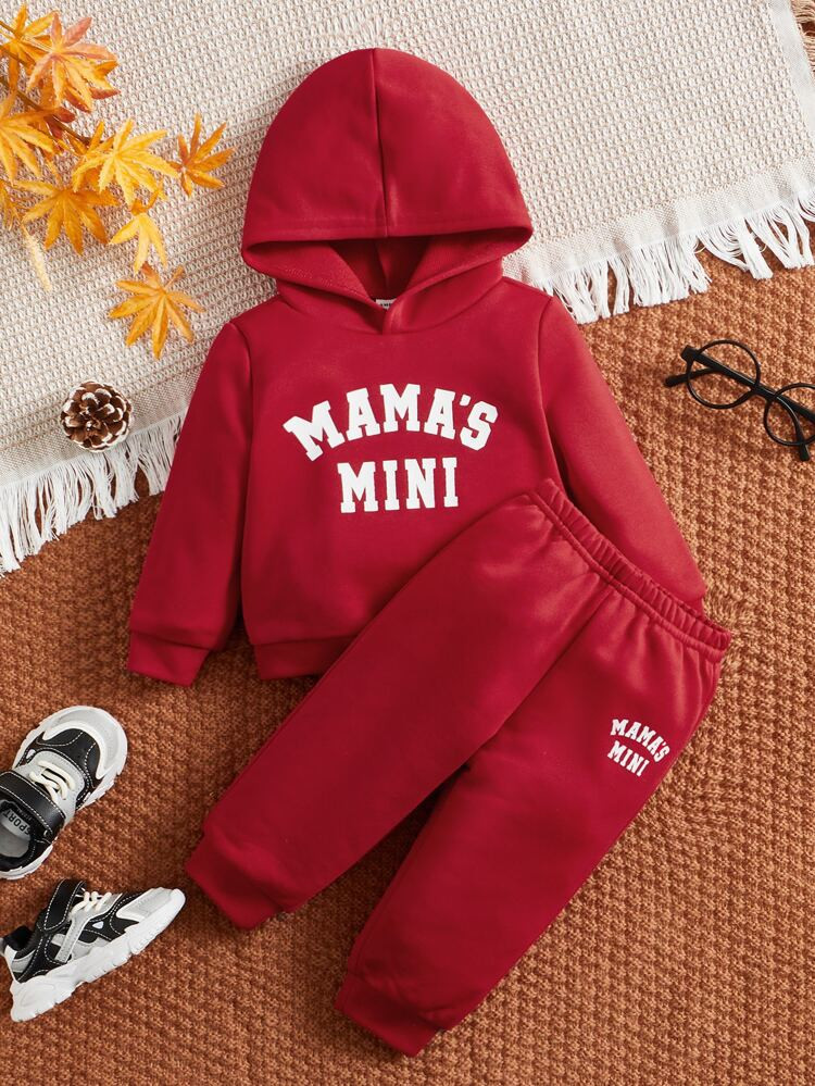 SHEIN Baby Letter Graphic Hoodie & Sweatpants | SHEIN