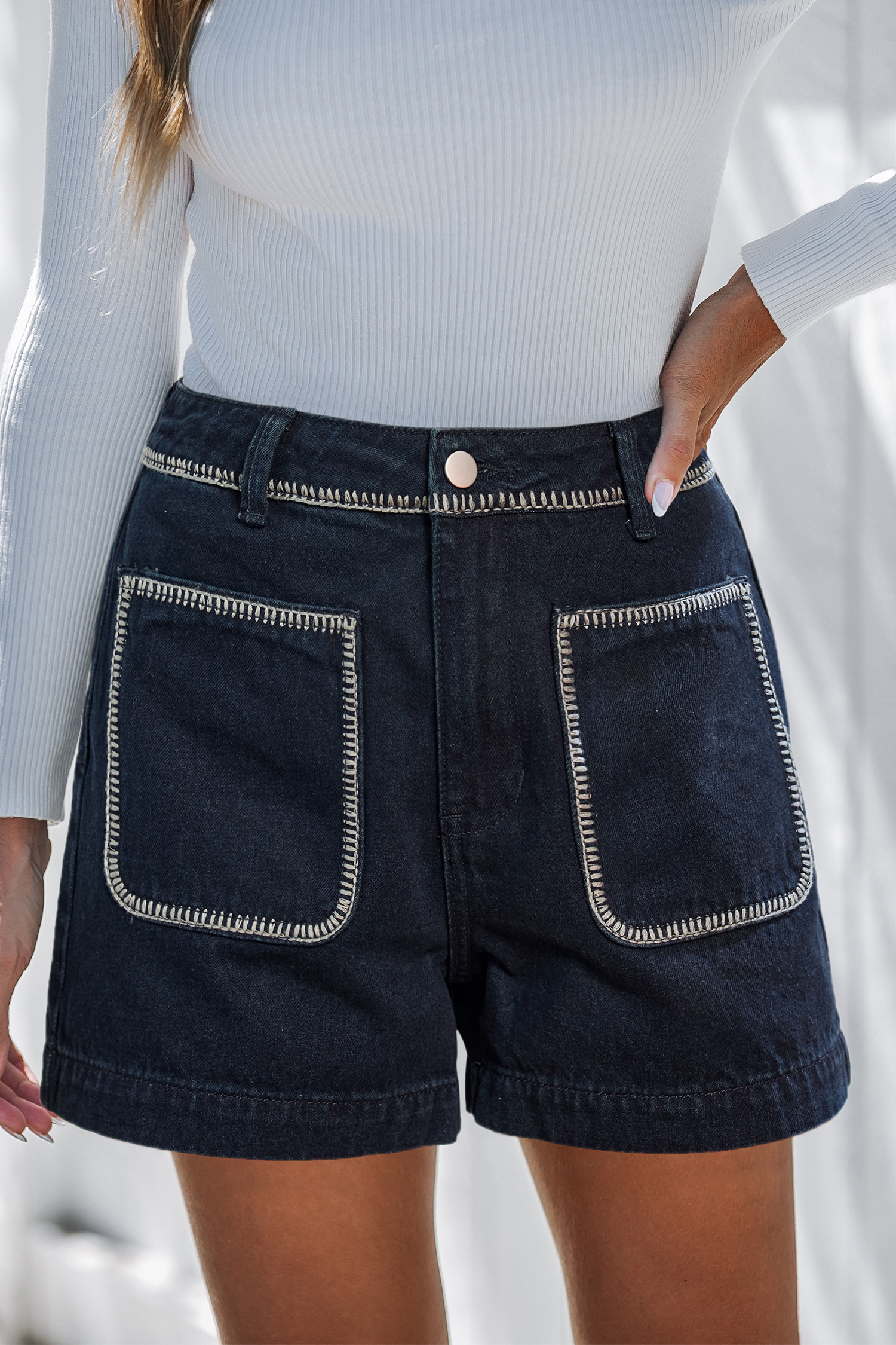 On the Daily Blue Shorts | Cupshe US