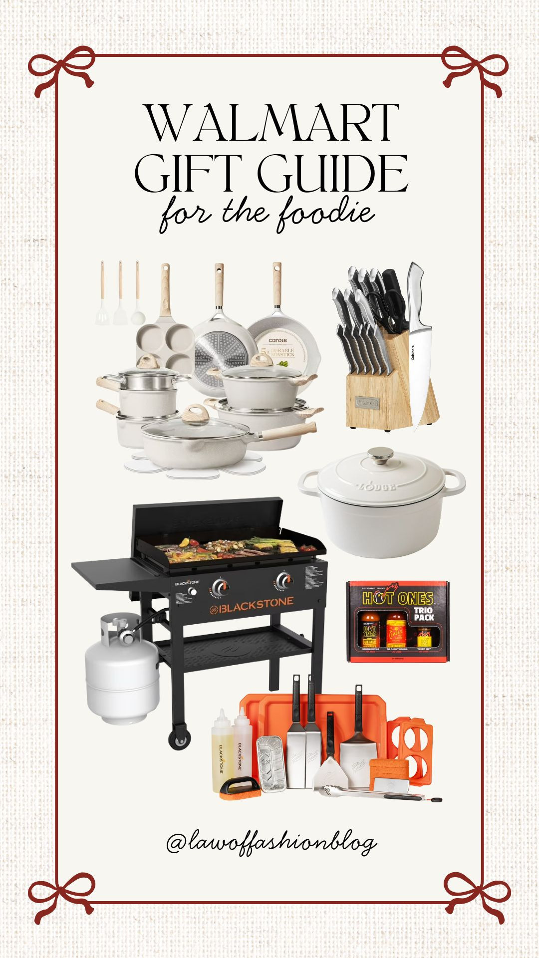 Walmart gift guide for chefs and foodies 🎁 blackstone, grill, cooking set, knife set, lodge cast iron, hot sauce, Christmas gifting, holiday gift ideas.  

 #LTKHoliday #LTKfoodie #LTKFindsUnder50