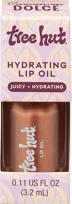 Tree Hut Cinnamon Dolce Hydrating Lip Oil, Sheer Nude Glossy Lip Oil, Non-Sticky Moisturizing For... | Amazon (US)