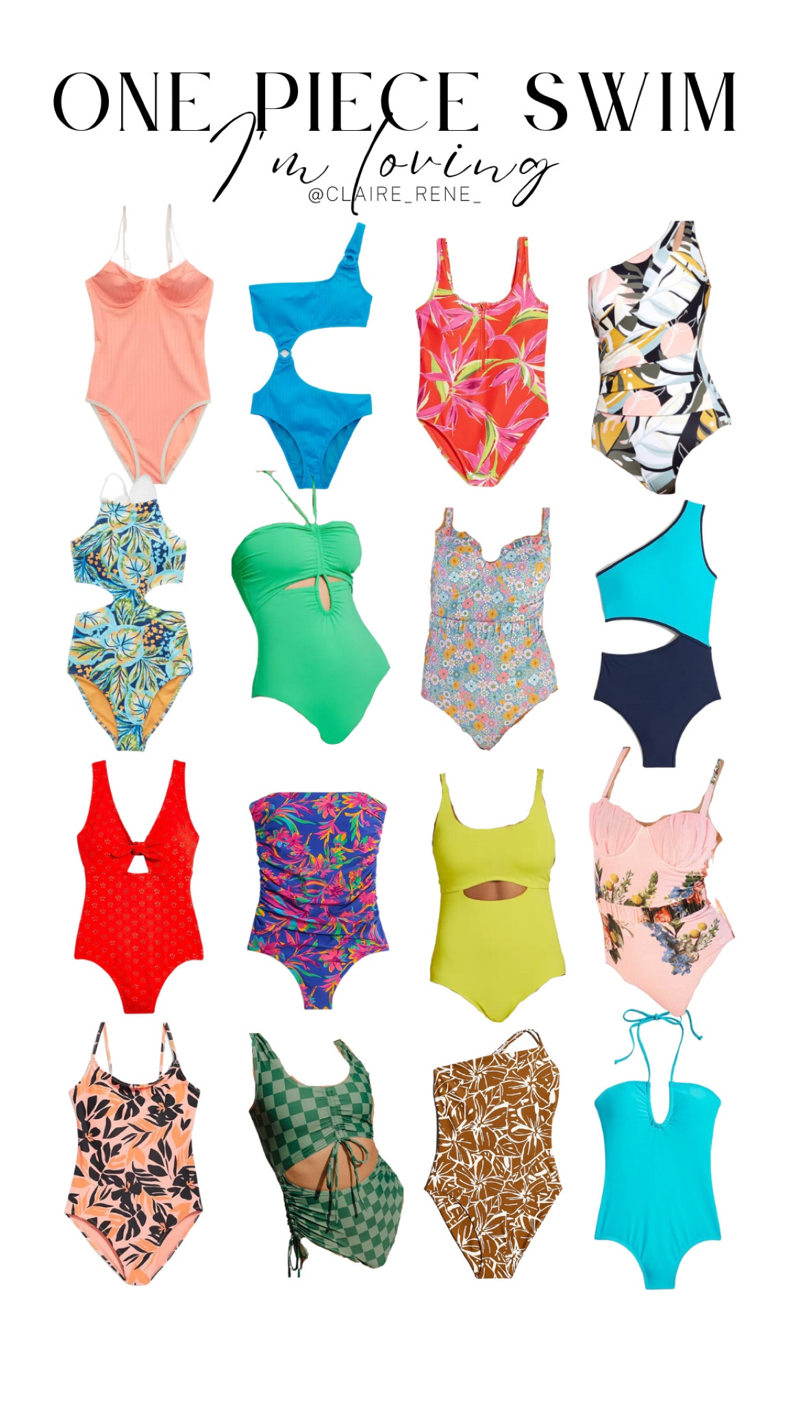 One piece swimsuits! 

#LTKswim #LTKFind #LTKSeasonal