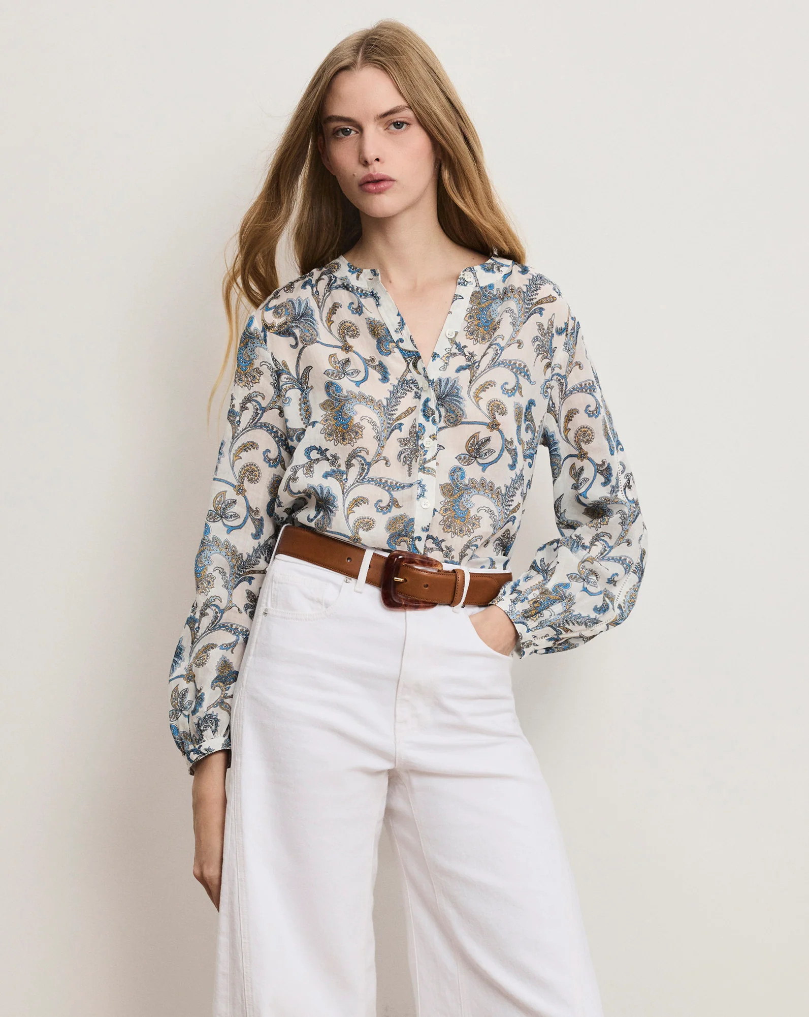 Soleil Paisley Blouse | Veronica Beard