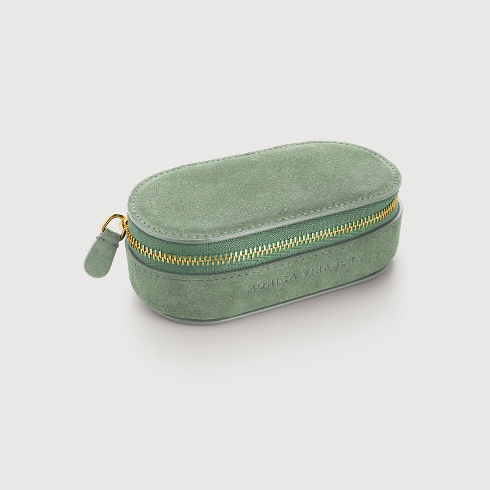 Mini Oval Suede Jewellery Box | Monica Vinader (US)