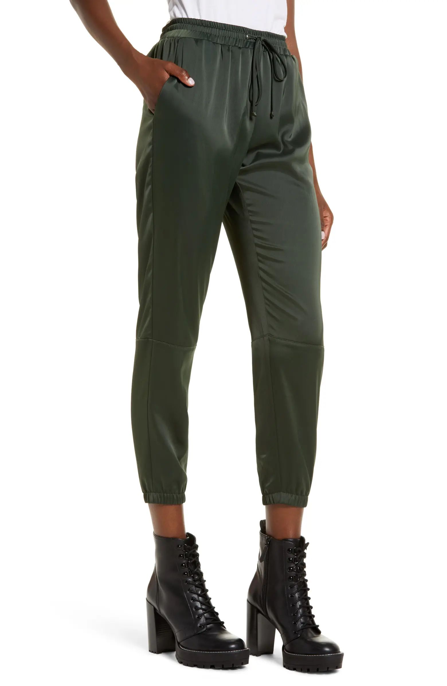 Stretch Satin Jogger Pants | Nordstrom