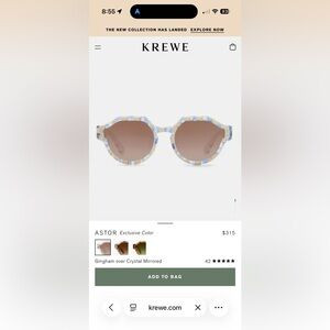 KREWE Astor Sunglasses Blue and White | Poshmark